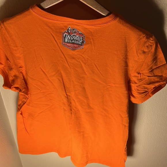 NHL Reebok Mens Flyers Logo Winter Classic Boston 2010 Tee Color Orange Size Med - Picture 4 of 5